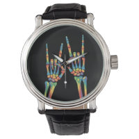 Skeleton Rock Hand Rainbow LGBTQ Gay Lesbian Pride