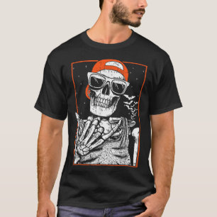 Skeleton Rocker Hand Halloween Costume Cool Music T-Shirt