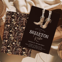 Skeleton Rodeo Halloween Party Invitation