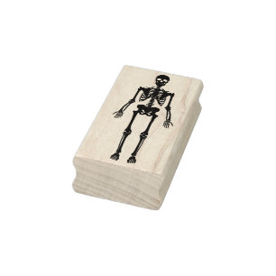 Skeleton Rubber Stamp