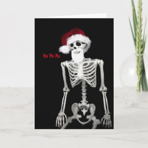 Skeleton Santa Christmas Card Merry Scary!