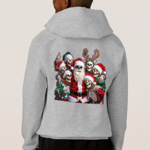 Skeleton Santa Christmas Group Photo – Festive 3D 