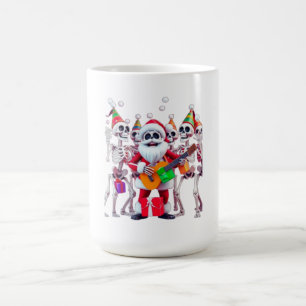 **Skeleton Santa Party – Funny 3D Christmas Skelet Coffee Mug