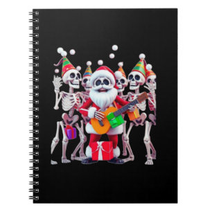 **Skeleton Santa Party – Funny 3D Christmas Skelet Notebook