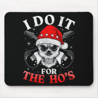 Skeleton Santa Rocker Inappropriate Funny Guitar G