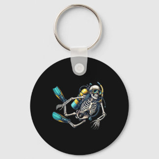 Skeleton Scu Diving Halloween Skeleton Scu Diver  Keychain