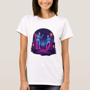 Skeleton Selfie Squad – Funny Halloween Party Vibe T-Shirt