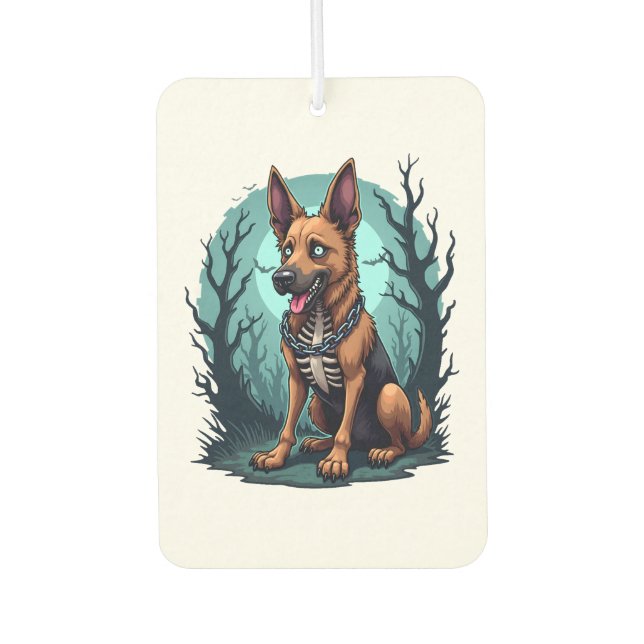 Skeleton Shepherd Dog Air Freshener (Front)