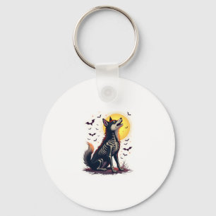 Skeleton Shiba Scream Keychain