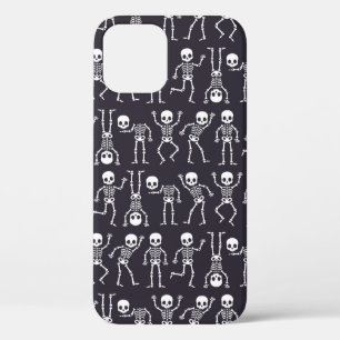 Skeleton silhouettes seamless pattern for hallowee iPhone 12 case