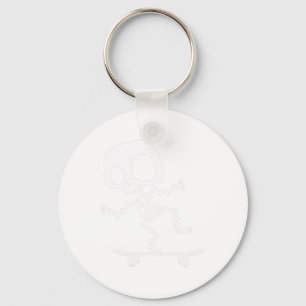 Skeleton Skateboard Halloween Costume Fun Skateboa Keychain