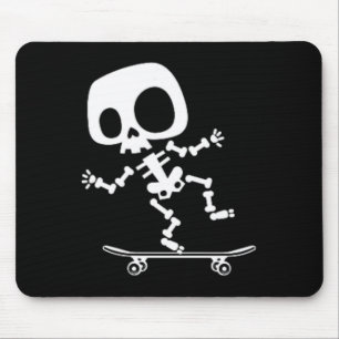 Skeleton Skateboard Halloween Costume Fun Skateboa Mouse Pad