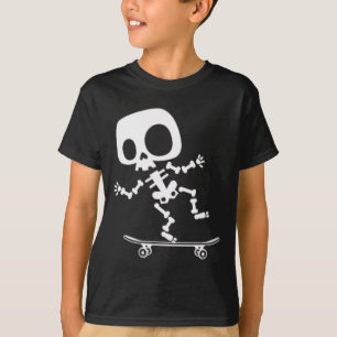 Skeleton Skateboard Halloween Costume Fun Skateboa T-Shirt