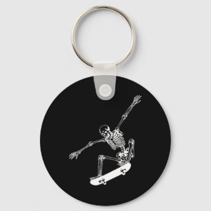 Skeleton Skateboard Skull Halloween Skateboarding Keychain