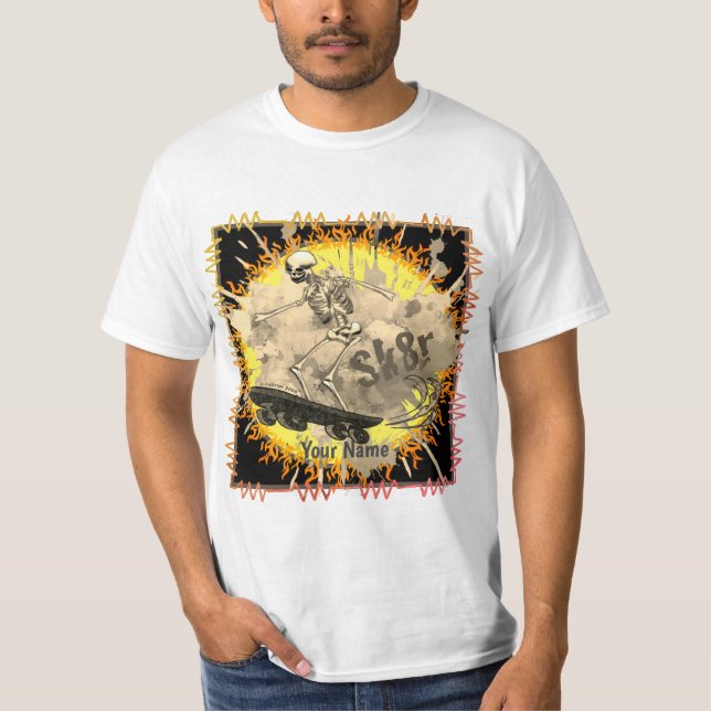Skeleton Skater T-Shirt (Front)