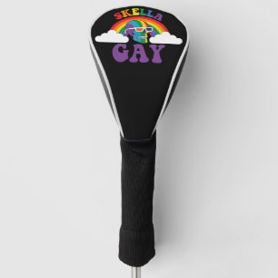 Skeleton Skella Gay Rainbow Pride Month Golf Head Cover