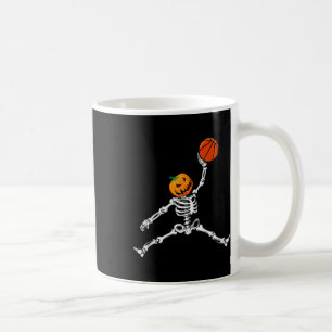 Skeleton Sketll Halloween Pumpkin Slam Dunk  Coffee Mug