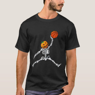 Skeleton Sketll Halloween Pumpkin Slam Dunk  T-Shirt