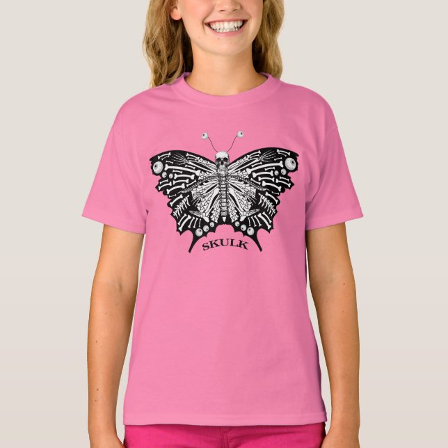 SKELETON - Skulk butterfly T-Shirt (Front)