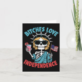 Skeleton Skull Es Love Independence Funny 4th Of J Card