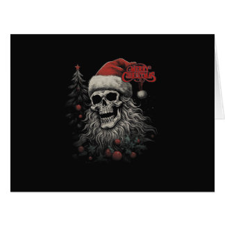 Skeleton Skull Funny Merry Christmas Santa Matchin