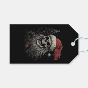 Skeleton Skull Funny Merry Christmas Santa Matchin Gift Tags
