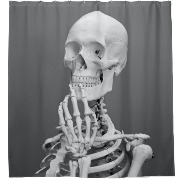 Skeleton Skull Halloween Black and White Grey (Front)