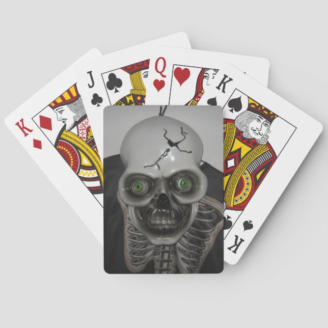 Skeleton Skull Halloween Playing Cards (Back)