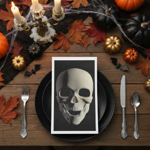 Skeleton Skull Spooky Halloween Paper Guest Towels Napkin