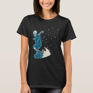 Skeleton Snow Boarding Sliding Sport Snowboarding T-Shirt