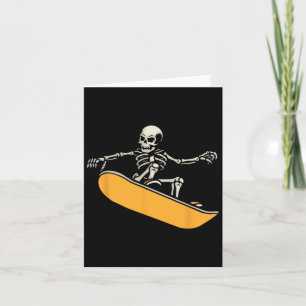 Skeleton Snowboarder Extreme Winter Sports Snowboa Card