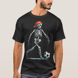 Skeleton Soccer Halloween Costume Funny Men Boys K T-Shirt
