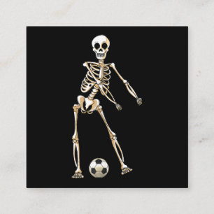 Skeleton Soccer Halloween Flossing Dance Cosplay Square Business Card