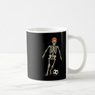 Skeleton Soccer Halloween Funny Spooky Playing Soc Coffee Mug