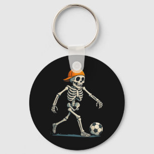 Skeleton Soccer Halloween Lazy Costume Funny Men B Keychain
