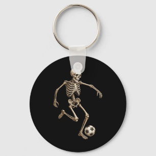 Skeleton Soccer Retro Halloween Costume Funny Men Keychain