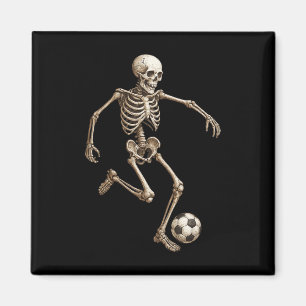 Skeleton Soccer Retro Halloween Costume Funny Men  Magnet