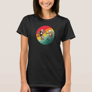 Skeleton Soccer Skeleton Football   Halloween Spoo T-Shirt