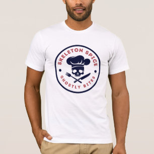 Skeleton Spice Ghostly Bites Chef Skeleton T-Shirt