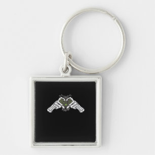 Skeleton Spider Heart Retro Classic Style Keychain