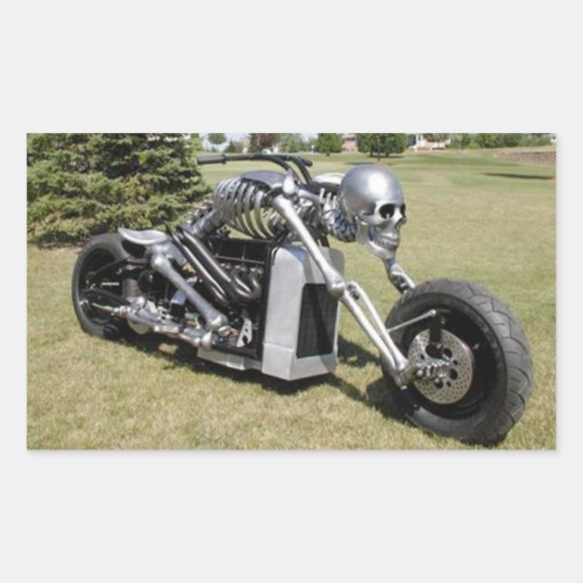 Skeleton Style Motorcycle Sticker (Front)