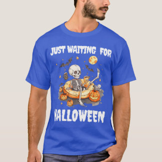 Skeleton Summer Spooky Vibes Just Waiting For Hall T-Shirt