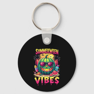 Skeleton Summer Summerween Vibes Watermelon Jack-O Keychain
