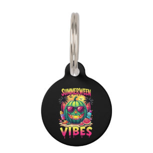 Skeleton Summer Summerween Vibes Watermelon Jack-O Pet Tag