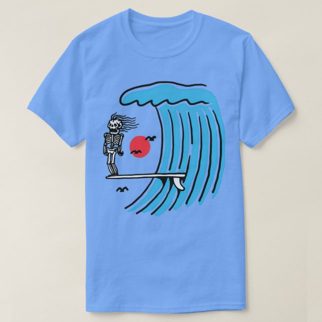 Skeleton Surf T-Shirt (Design Front)