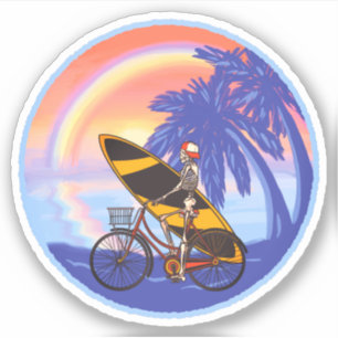Skeleton Surfer with Surfboard