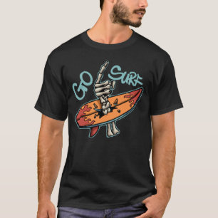 Skeleton Surfing streetwear T-Shirt