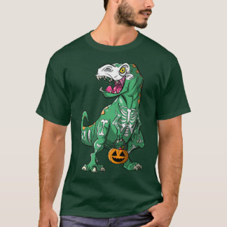 Skeleton T Re Dinosaur Halloween  T-Shirt