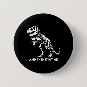 Skeleton T-rex Dinosaur Halloween Men Women Funny  2 Inch Round Button