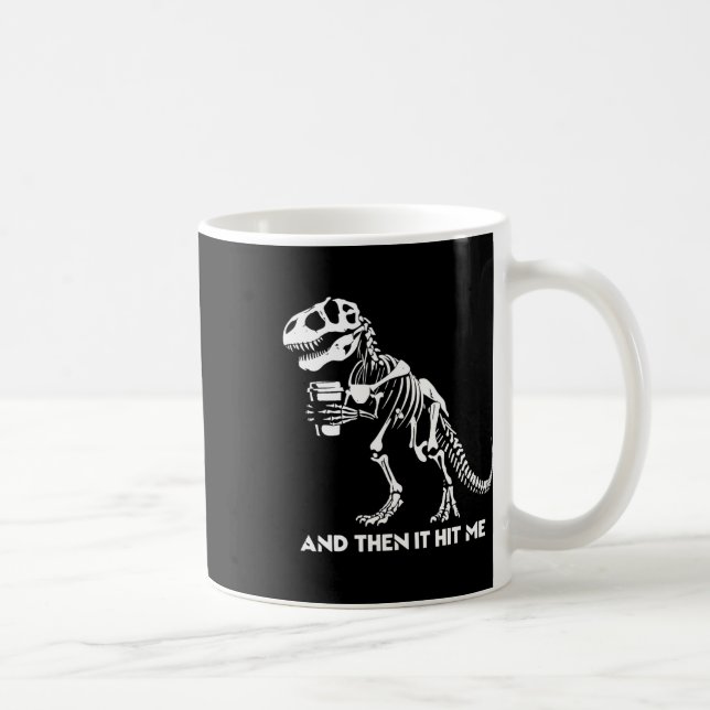 Skeleton T-rex Dinosaur Halloween Men Women Funny  Coffee Mug (Right)